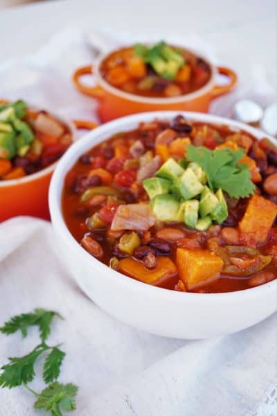 Smoked Paprika Sweet Potato Chili - Vegan, Gluten Free @shawsimpleswaps The perfect slow cooker meal to set on low and enjoy in the evening after a long day!