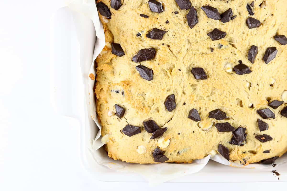 Image of chocolate chip cookie dough bars.