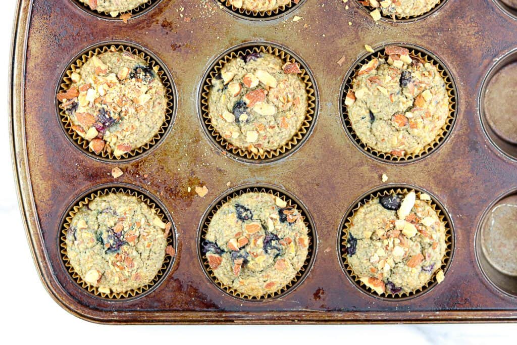 Image of fresh blueberry muffins.