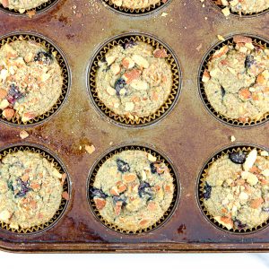 Image of fresh blueberry muffins.