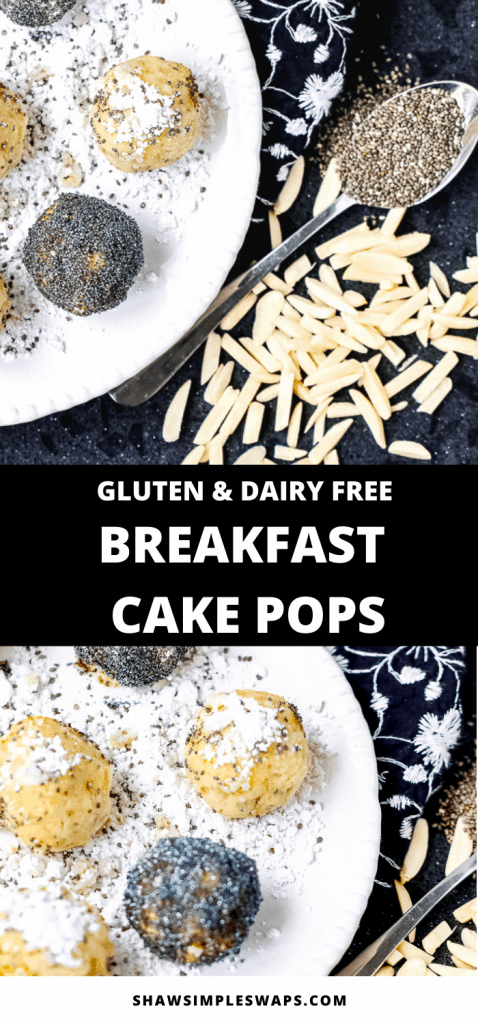 These Gluten Free Cake Pops are low in added sugar and gluten free, making it a great sweet treat you can enjoy any time of day, breakfast included!