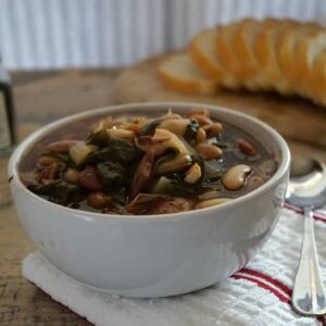 7 Bean & Spinach Soup - Vegan GF - Shaw's Simple Swaps