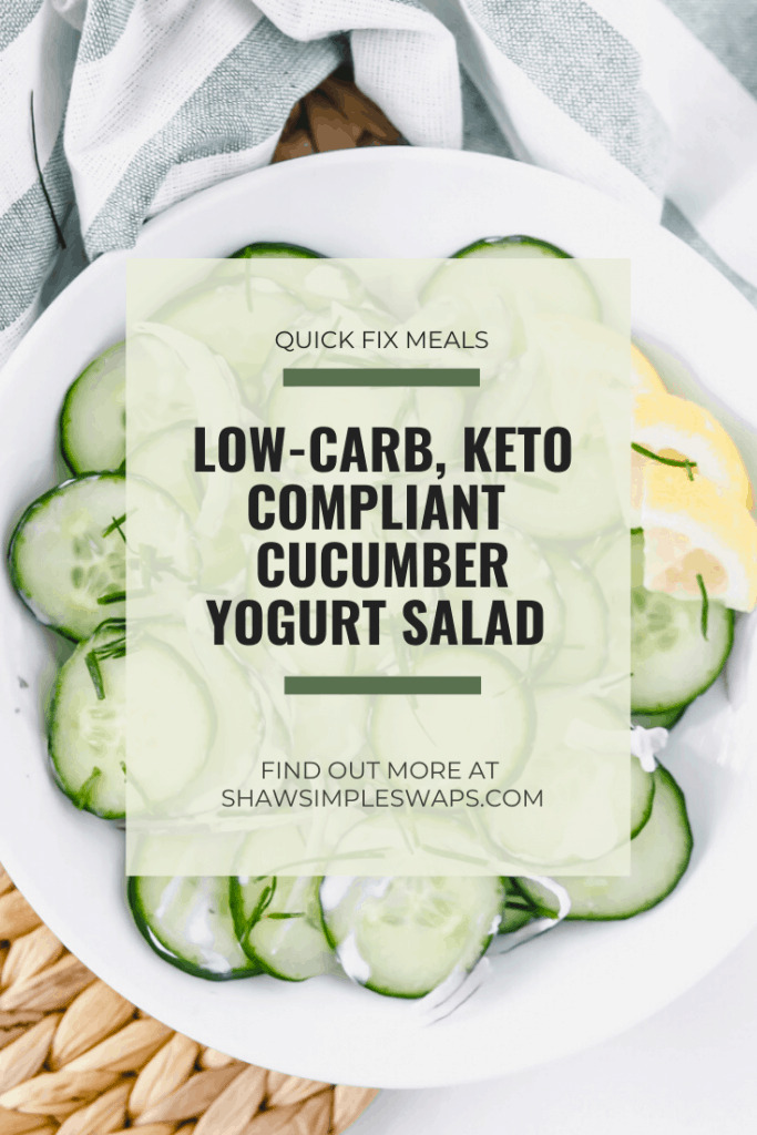 Cucumber Yogurt Salad - a simple twist on the Indian classic salad that's light, refreshing and naturally low-carb and keto friendly. #ketorecipes. #lowcarbrecipes #cucumbersalad #saladrecipes