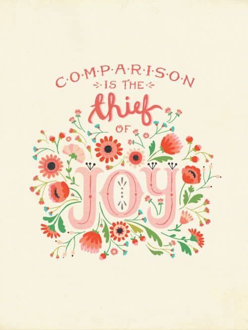 comparison is the thief of joy- shaws simple swaps