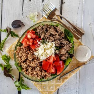 mediterranean buddha bowl- shaws simple swaps