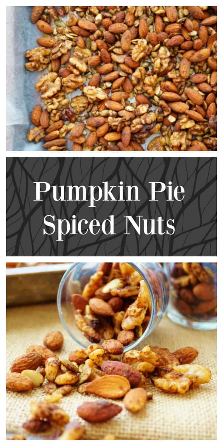 Pumpkin Pie Spiced Nuts - The perfect taste of Turkey Day and Pie that's filled with fiber, protein and love! #ad @shawsimpleswaps