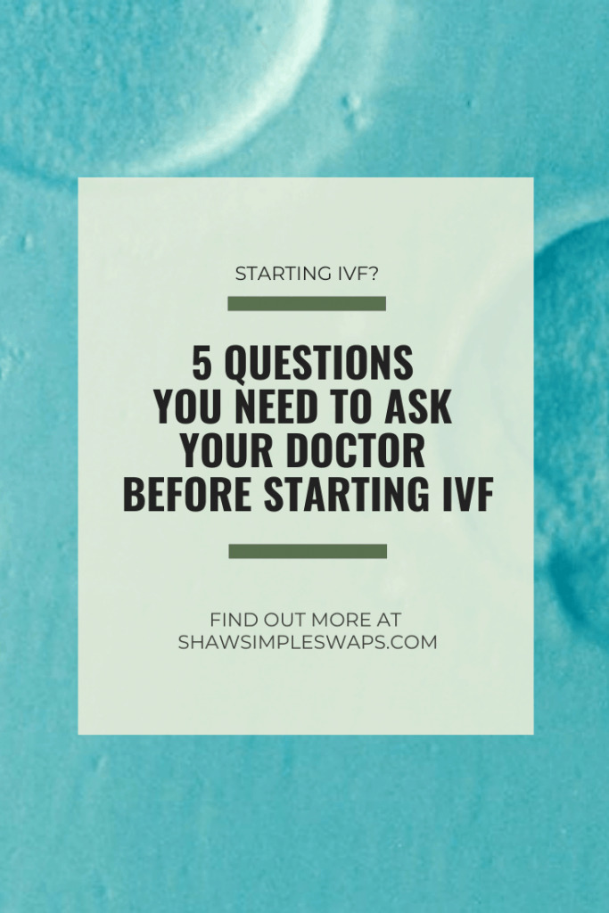 Starting IVF? Here are the 5 questions I recommend discussing with your doctor to ensure your journey has the highest odds of success! #ttcjourney #ivfjourney #ivftransfer