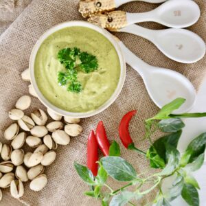 Cilantro Pistachio Pesto - Vegan, Paleo & Gluten Free @shawsimpleswaps