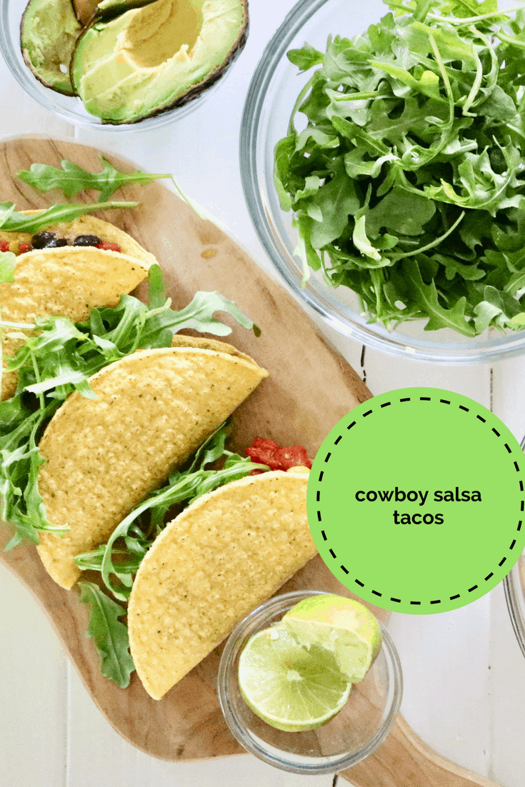 Cowboy Salsa Tacos - Vegan, Gluten Free & Ready in 5 Minutes, Flat! @shawsimpleswaps