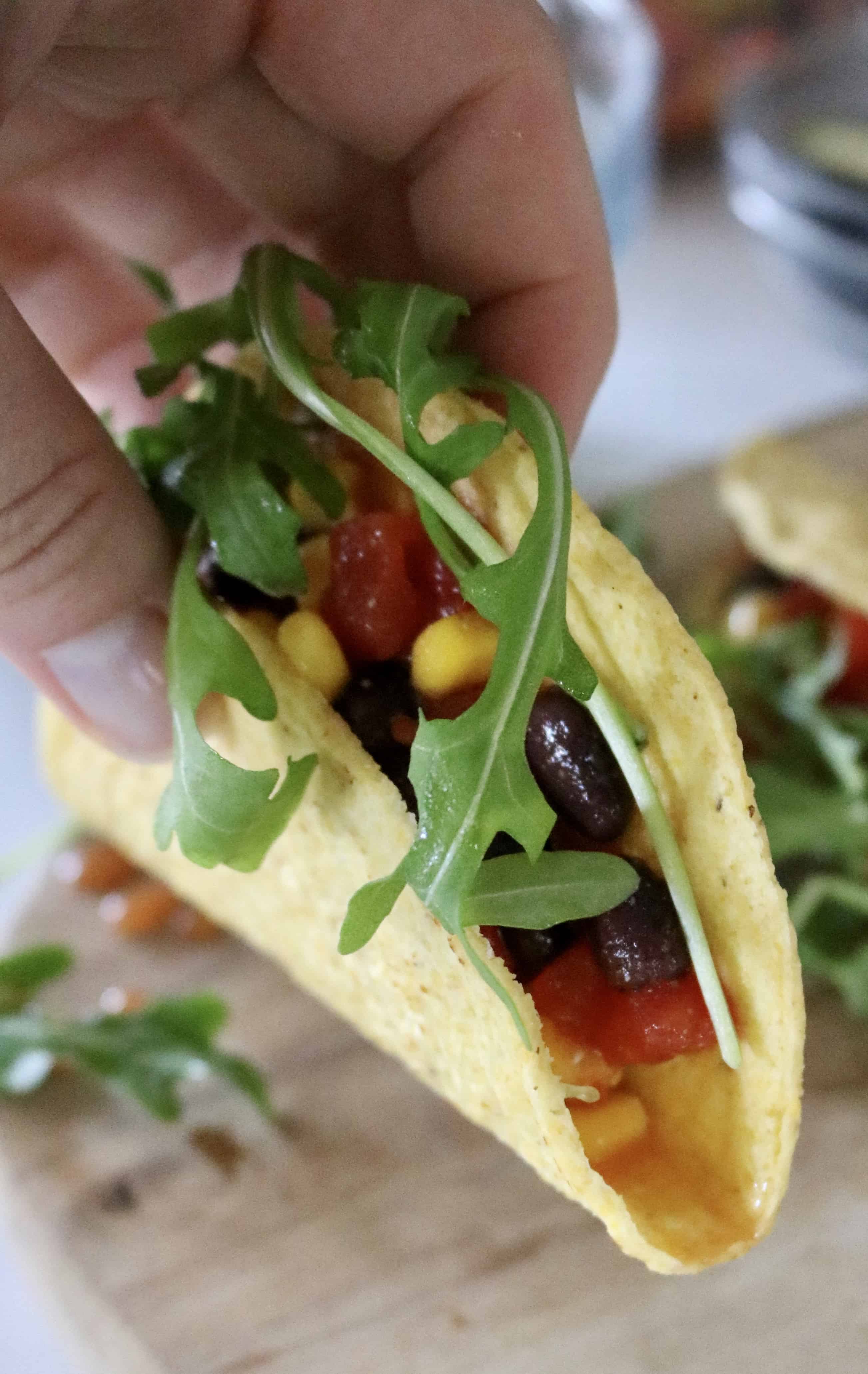 Cowboy Salsa Tacos - Vegan, Gluten Free & Ready in 5 Minutes, Flat! @shawsimpleswaps