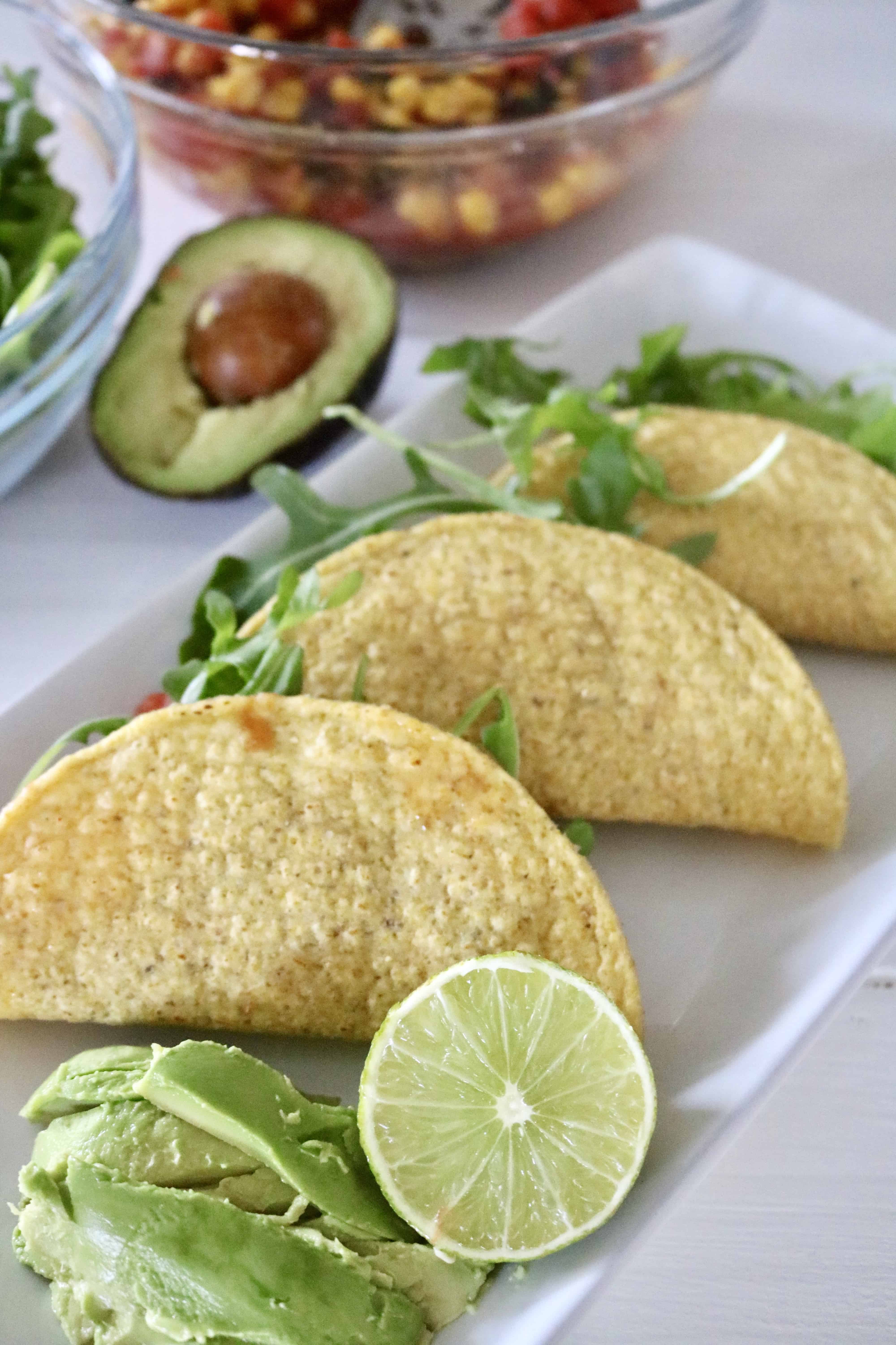 Cowboy Salsa Tacos - Vegan, Gluten Free & Ready in 5 Minutes, Flat! @shawsimpleswaps