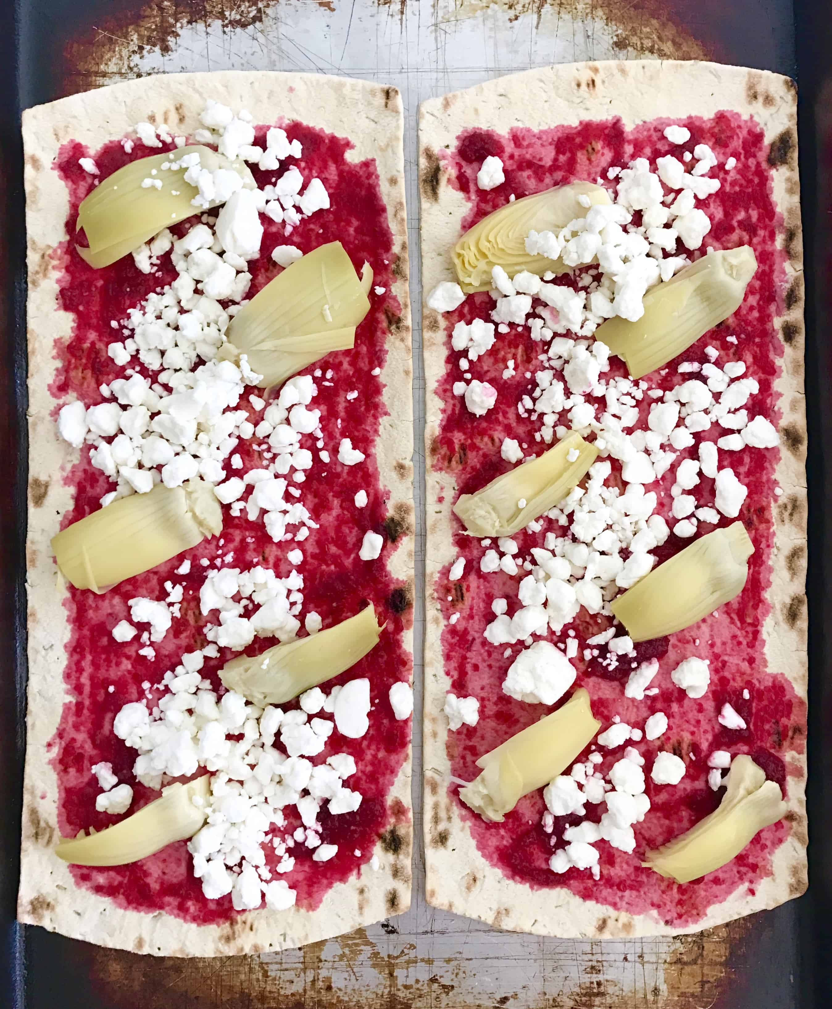 Goat Cheese, Artichoke & Pickled Beet Artisan Pizza @shawsimpleswaps