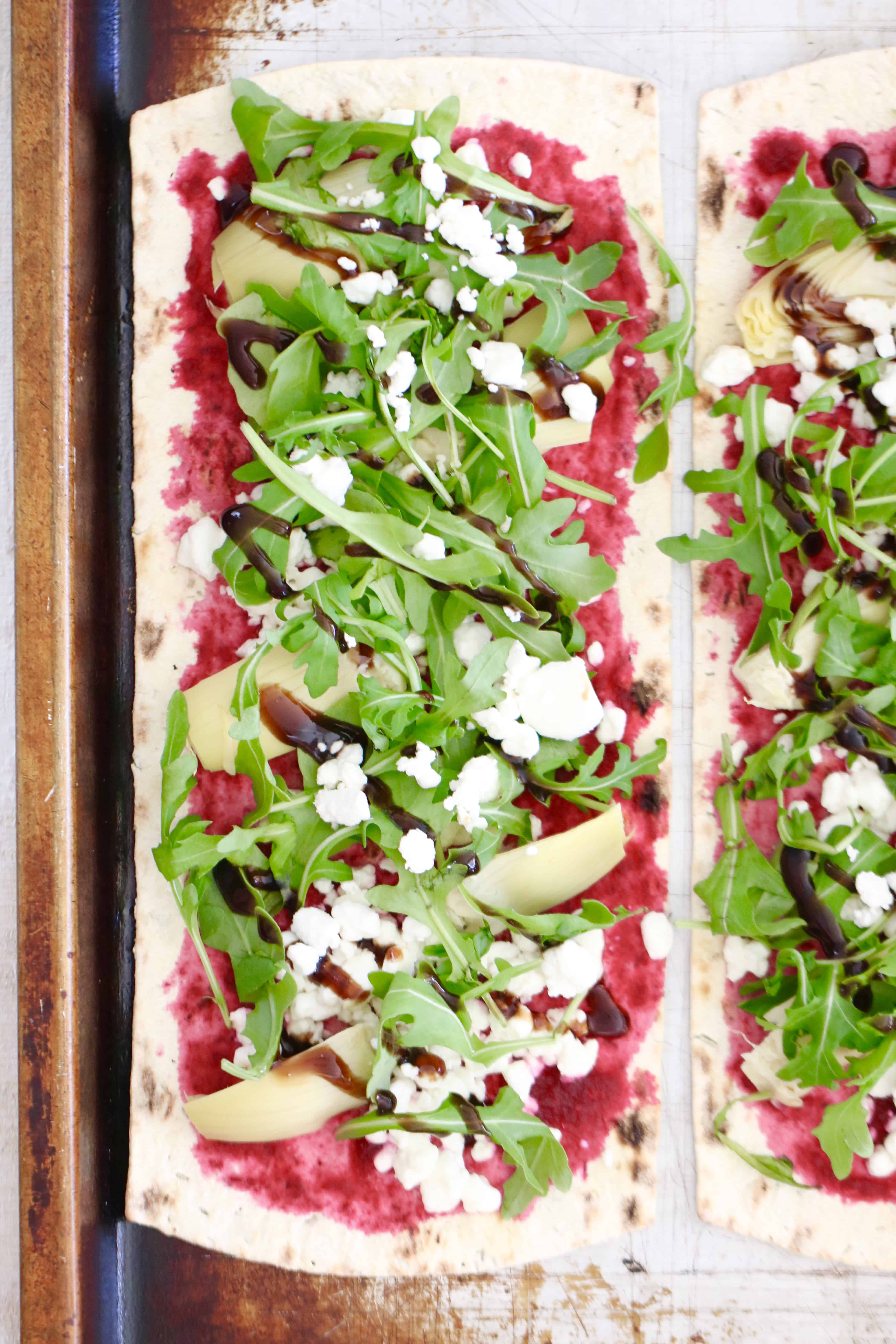 Goat Cheese, Artichoke & Pickled Beet Artisan Pizza @shawsimpleswaps