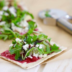 Goat Cheese, Artichoke & Pickled Beet Artisan Pizza @shawsimpleswaps