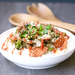 Stir Fry Vegetables with Basmati Rice + Easy Ways to Reduce Food Waste @shawsimpleswaps
