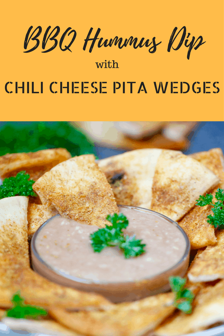 Chili Cheese Pita Wedges + BBQ Hummus Dip @shawsimpleswaps