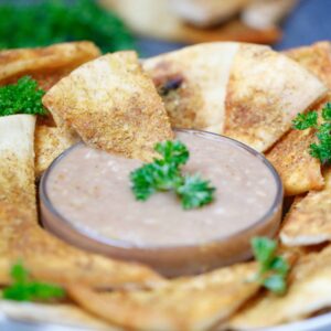 Chili Cheese Pita Wedges + BBQ Hummus Dip @shawsimpleswaps