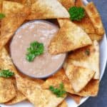 Chili Cheese Pita Wedges + BBQ Hummus Dip @shawsimpleswaps