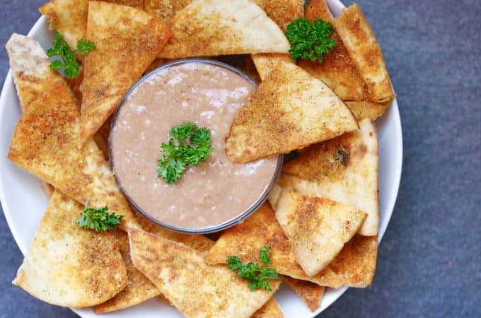 Chili Cheese Pita Wedges + BBQ Hummus Dip @shawsimpleswaps