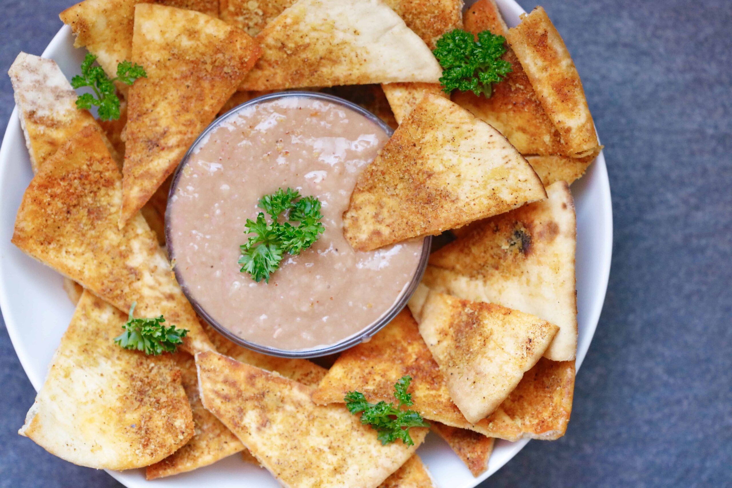 Chili Cheese Pita Wedges + BBQ Hummus Dip @shawsimpleswaps