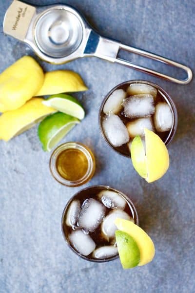 Bourbon Iced Tea with a Lemon Lime Splash @shawsimpleswaps