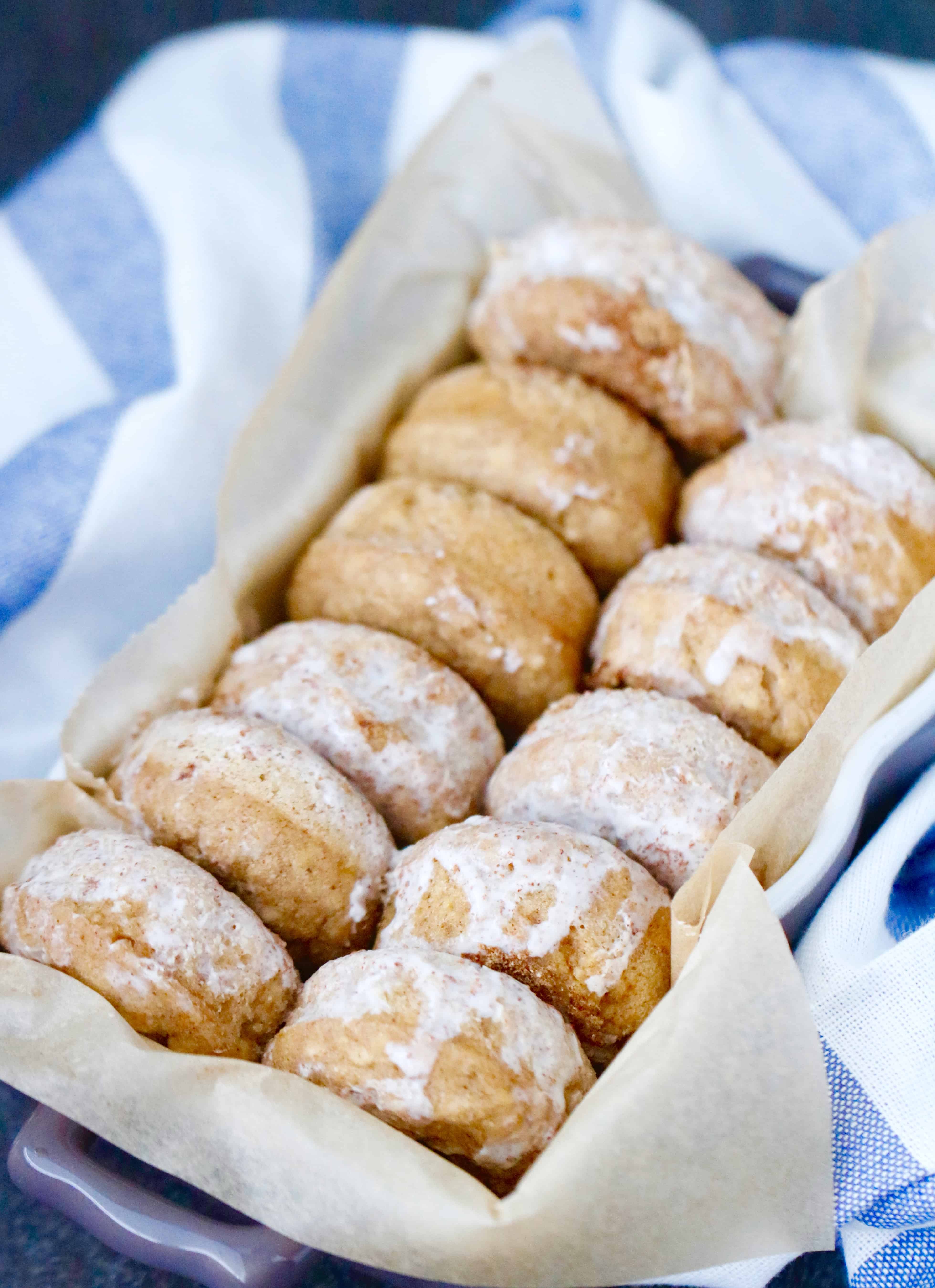 Mini Maple Cinnamon Pancake Donuts  @shawsimpleswaps