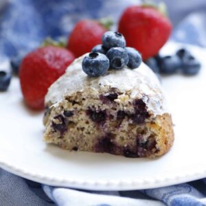 Wild Blueberry Bundt Cake with Lemon Cream Cheese Frosting @shawsimpleswaps