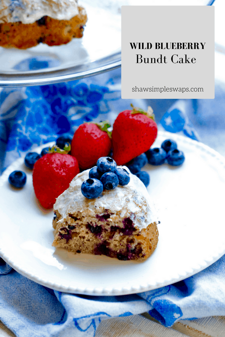 Wild Blueberry Bundt Cake with Lemon Cream Cheese Frosting @shawsimpleswaps