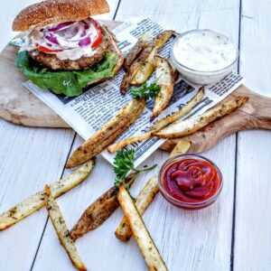 Mushroom Turkey Burger + The Cookbook You Need This Year @shawsimpleswaps