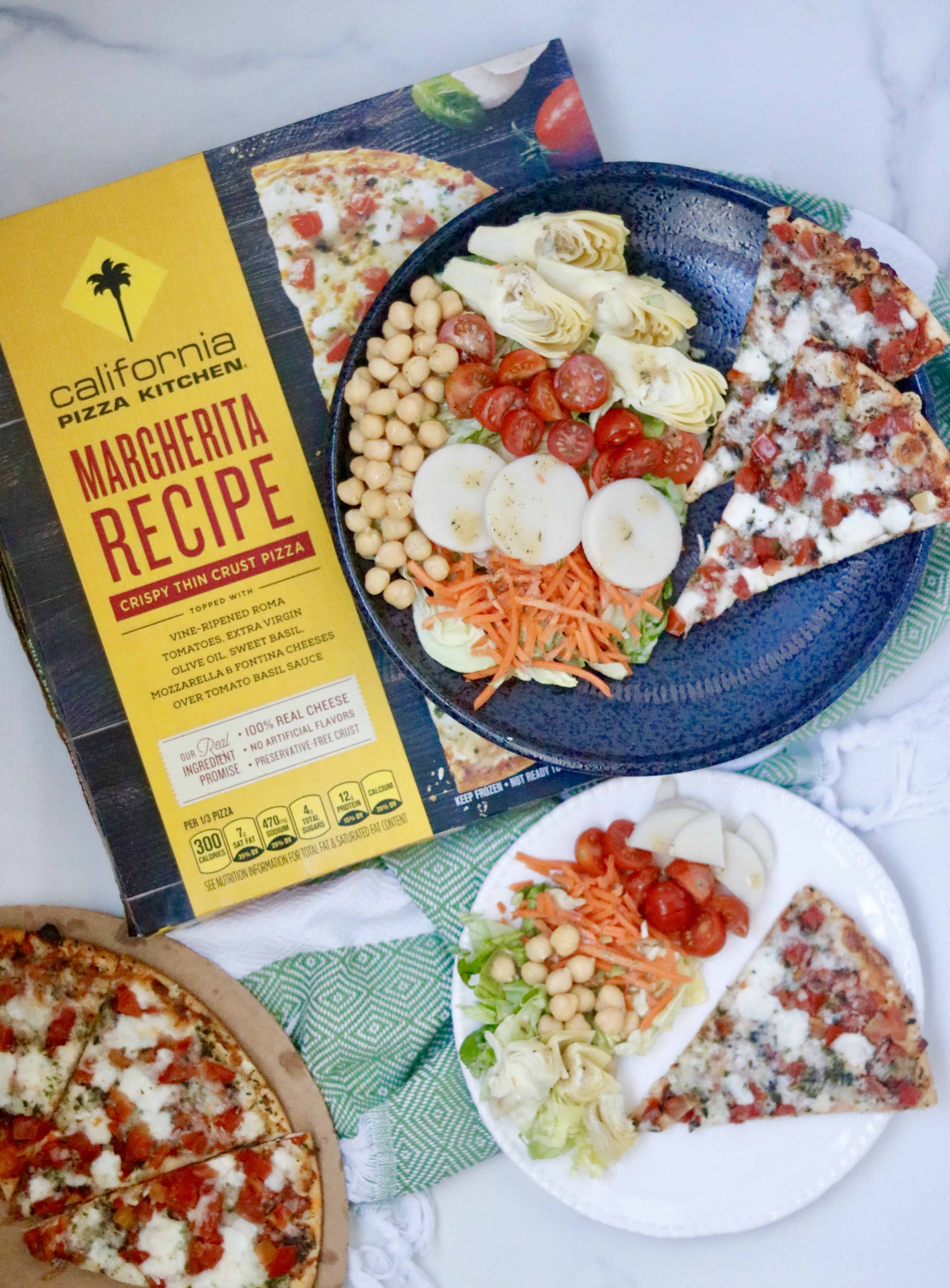 Steakhouse Chopped Salad CPK Thin Crust Margherita Pizza