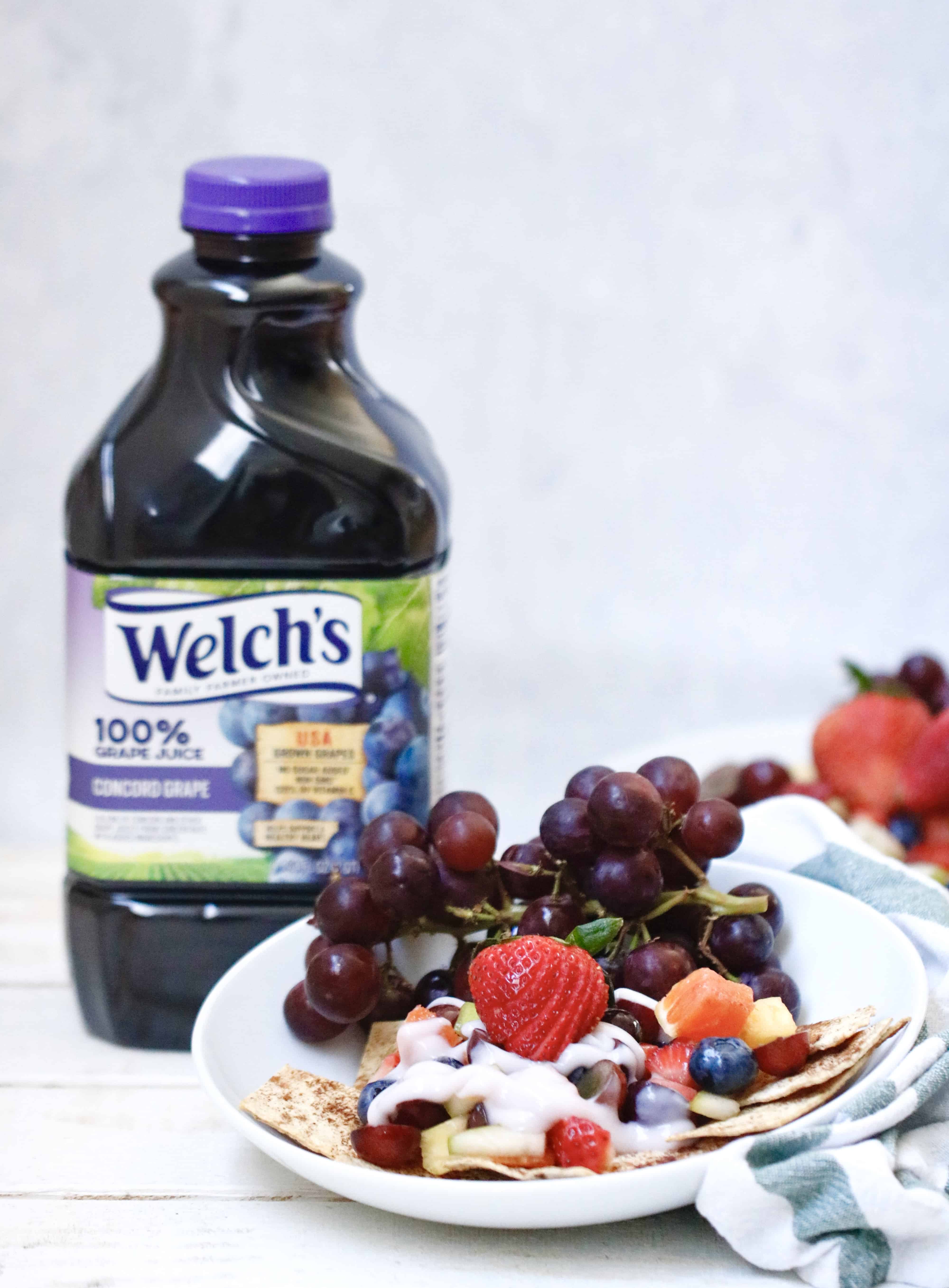 No Added Sugar Dessert Nachos with Welch’s Grape Juice Salsa @shawsimpleswaps