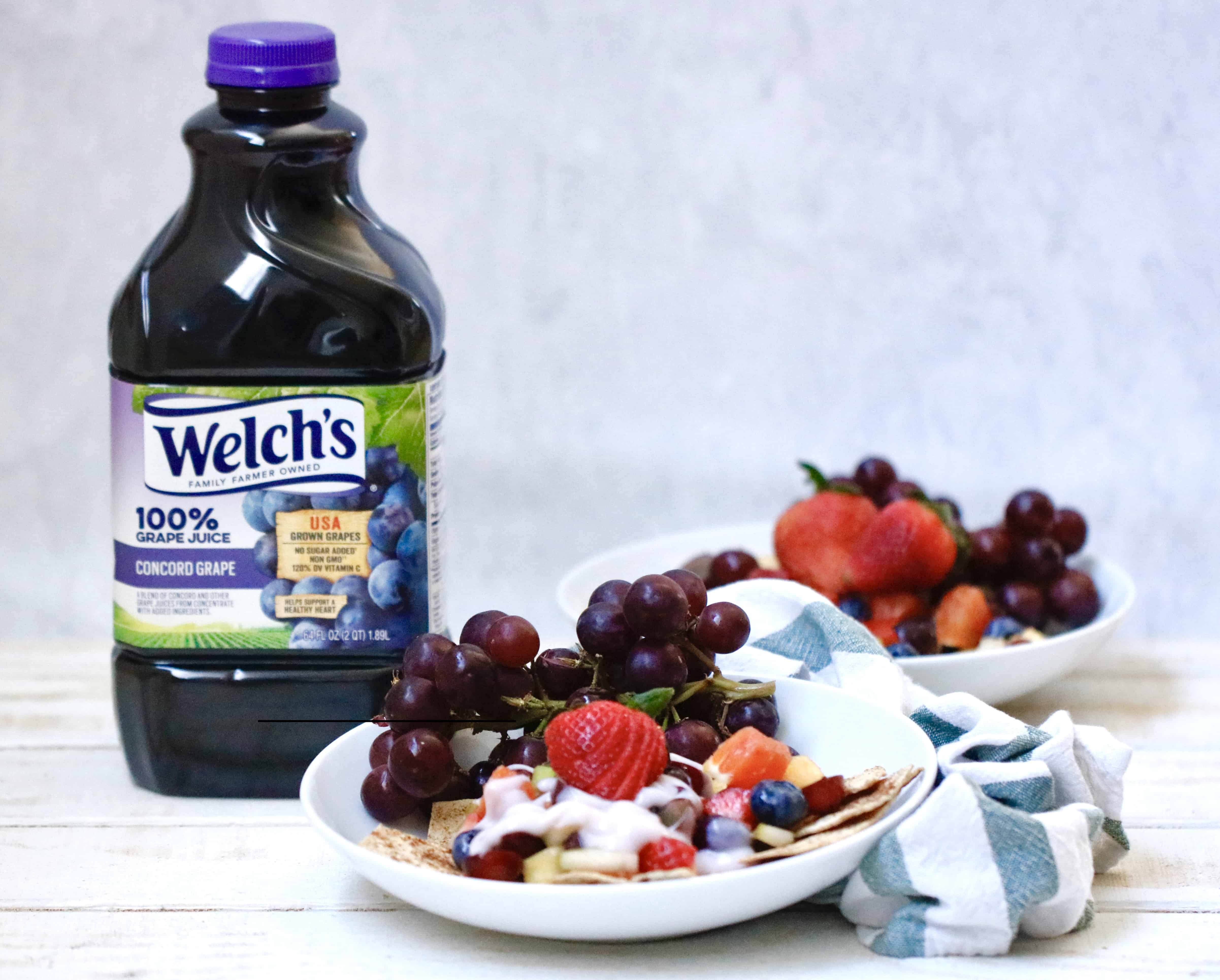 No Added Sugar Dessert Nachos with Welch’s Grape Juice Salsa @shawsimpleswaps