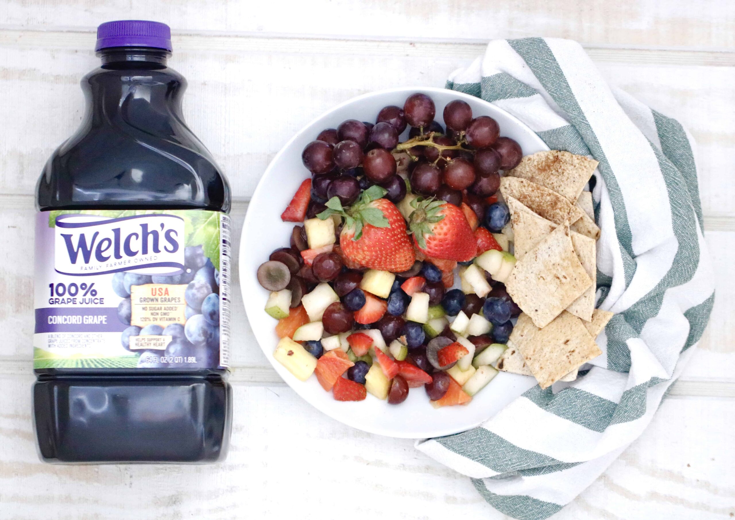 No Added Sugar Dessert Nachos with Welch’s Grape Juice Salsa @shawsimpleswaps