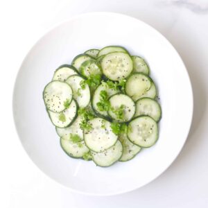 Lemon Poppyseed Dressing with Sliced Cucumbers - Vegan, Gluten Free @shawsimpleswaps