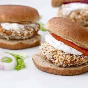 BBQ Lentil Burgers with Ranch Dressing - Gluten Free Option @shawsimpleswaps