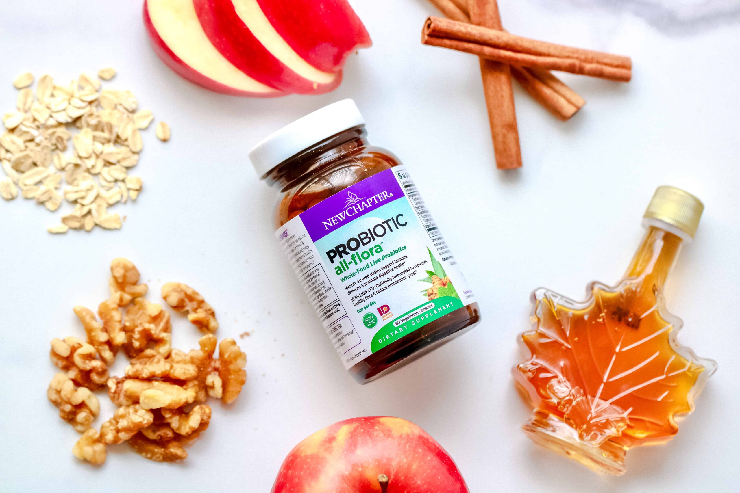 Apple Pie Oatmeal + The Benefits of Probiotics in Total Health @shawsimpleswaps #probiotics #prenbiotics #guthealth