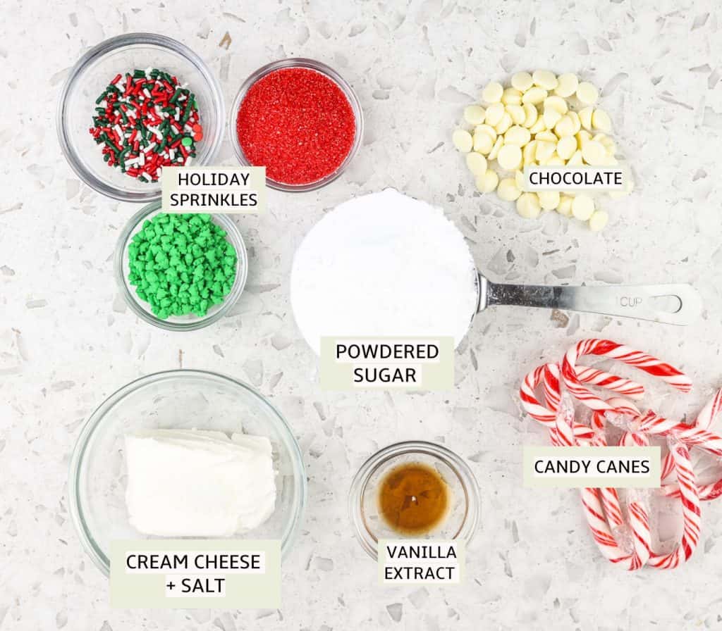 Ingredients to make frosting.