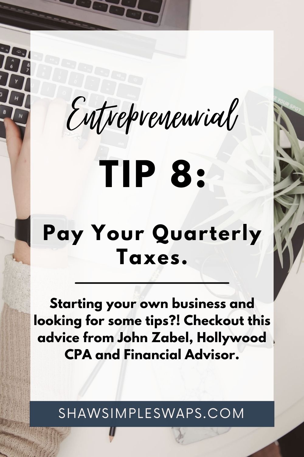 Image with writing for business tips post.