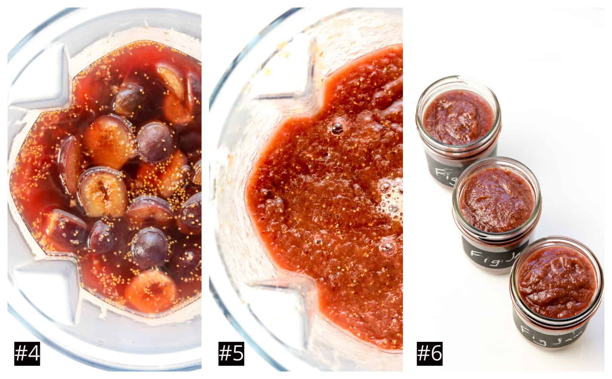 Image of process of making fig jam.