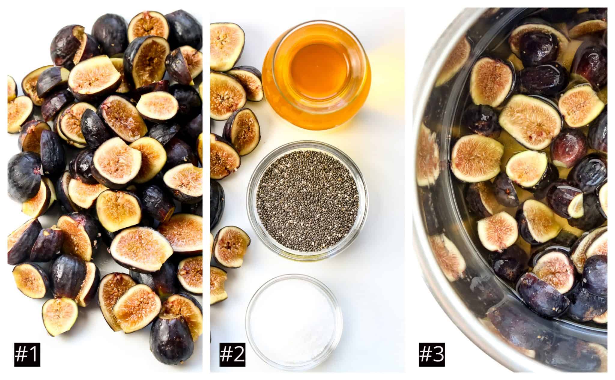 Image of process of making fig jam.