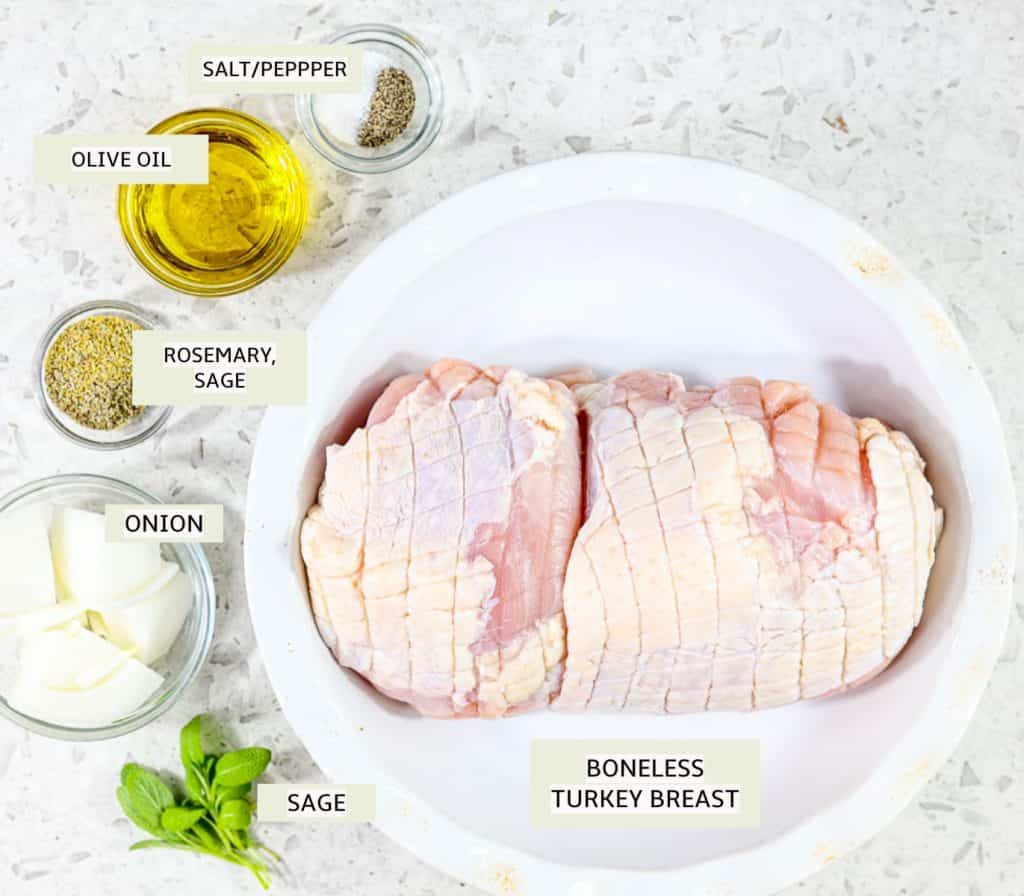 Ingredients to make small turkey.