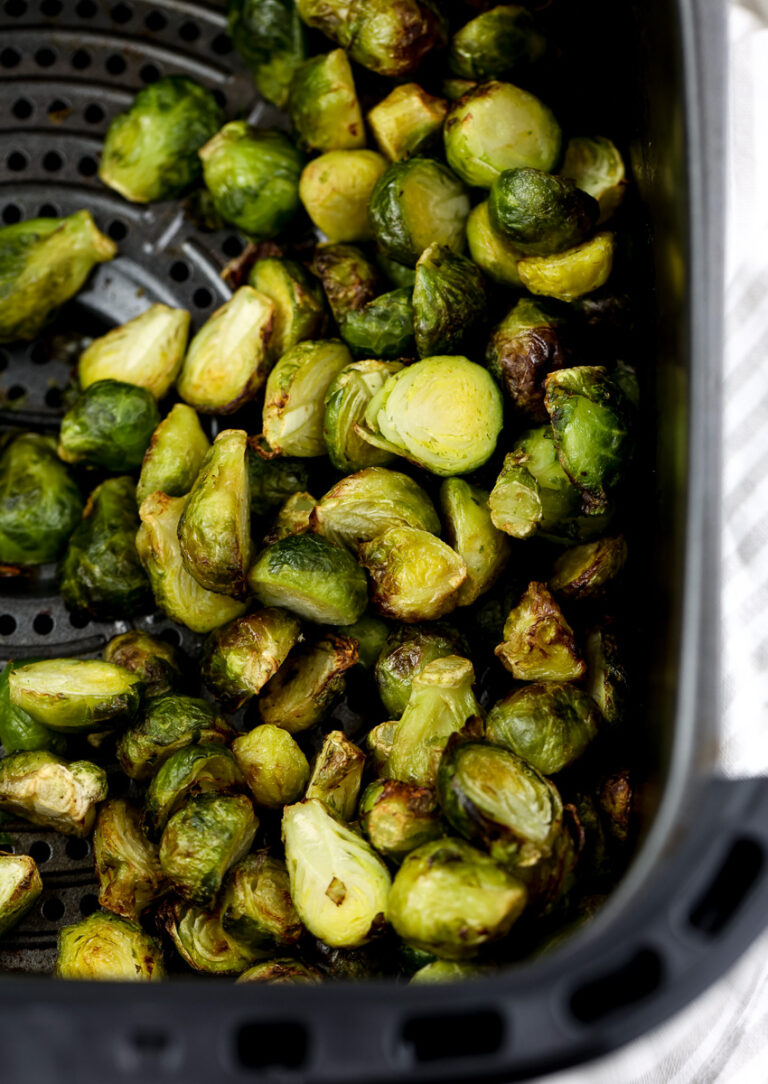Air Fryer Frozen Brussel Sprouts with Miso Dressing (i.e. Brussels Sprouts)