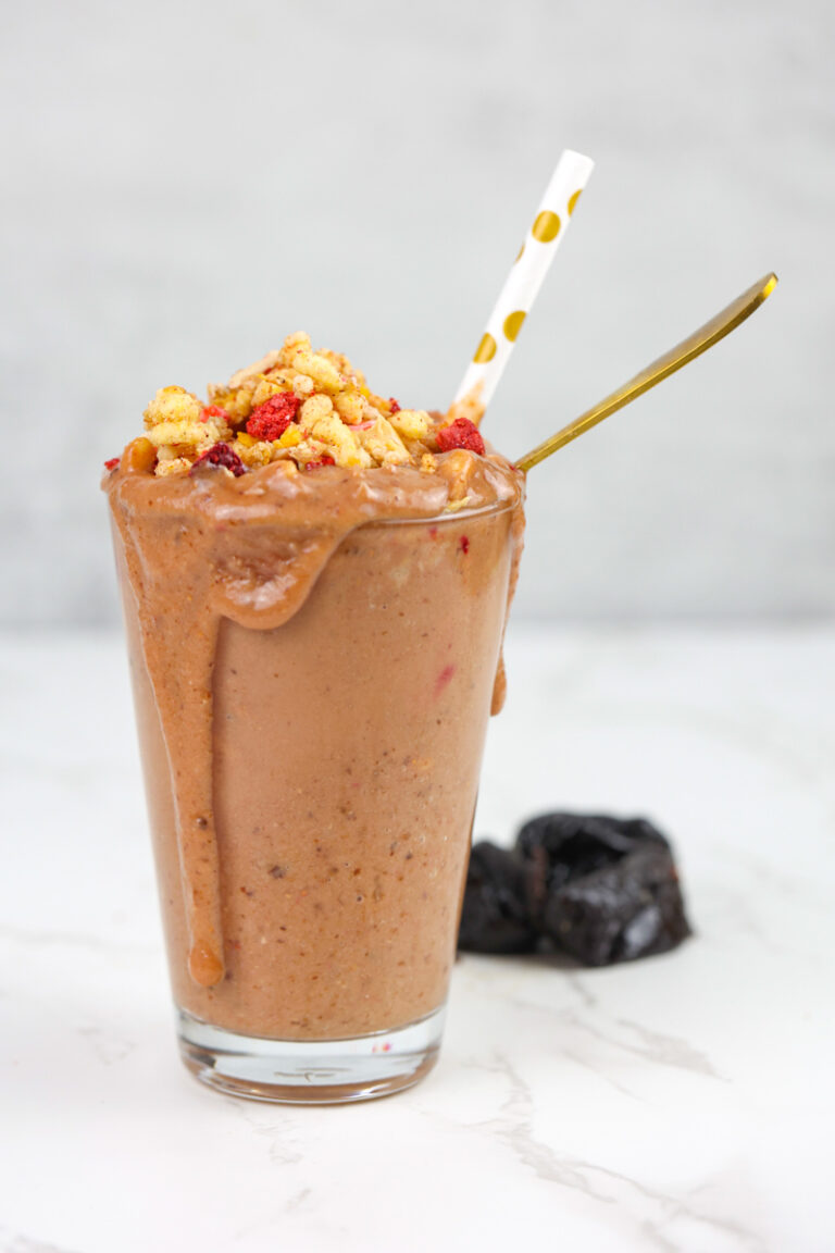 Prune Smoothie with PBJ Twist Shaw Simple Swaps
